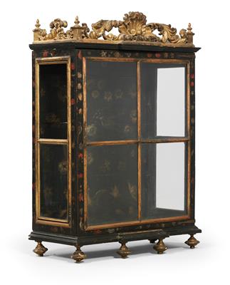 Halbhohe Barock-Vitrine, - Summer-auction