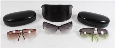 3 Gucci Sonnenbrillen, - Sommerauktion - Bilder Varia, Antiquitäten, Möbel/ Design