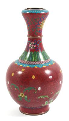 Cloisonné-Vase, - Sommerauktion - Bilder Varia, Antiquitäten, Möbel/ Design