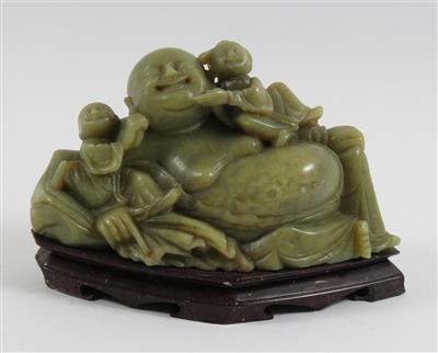 Buddha mit zwei Kindern, - Antiquitäten & Bilder