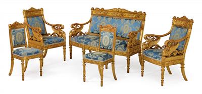 Important Italian late Empire seating group, - Works of Art (Furniture, Sculpture, Glass and porcelain)