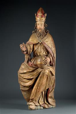 God the father and Saint Mary of a coronation of Mary, - Oggetti d'arte (mobili, sculture, Vetri e porcellane)