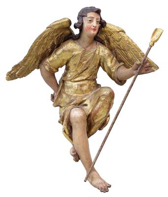 Large baroque angel, - Starožitnosti (Nábytek, Sochařská díla, Sklo, Porcelán)