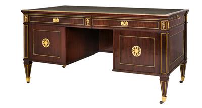 Large Neo-Classical writing desk, - Works of Art (Furniture, Sculpture, Glass and porcelain)