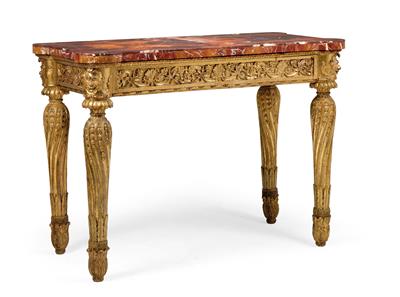 Italian console table, - Works of Art (Furniture, Sculpture, Glass and porcelain)