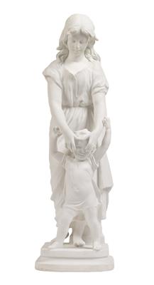 A young mother protecting her baby, - Works of Art (Furniture, Sculpture, Glass and porcelain)