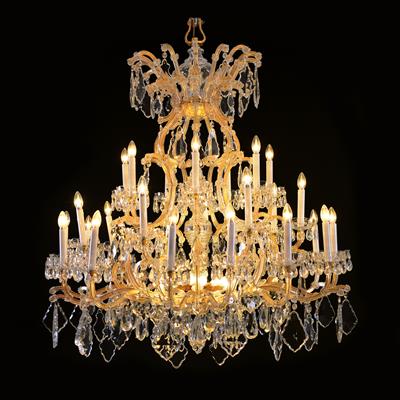 A Lobmeyr chandelier in Maria Theresa style, - Works of Art (Furniture, Sculpture, Glass and porcelain)