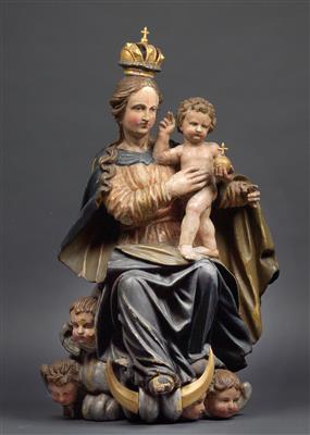 Madonna mit Kind, - Antiquitäten (Möbel, Skulpturen, Glas und Porzellan)
