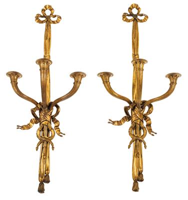 Pair of large decorative appliques, - Starožitnosti (Nábytek, Sochařská díla, Sklo, Porcelán)