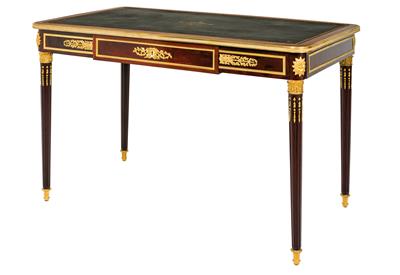 Bureau plat, - Works of Art (Furniture, Sculpture, Glass and porcelain)