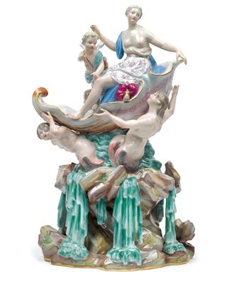 Venus with Cupid in a shell, - Works of Art (Furniture, Sculpture, Glass and porcelain)