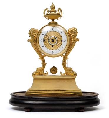 Wiener Empire Bronzeuhr - Antiquitäten (Möbel, Skulpturen, Glas und Porzellan)