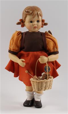 "Erster Schulgang" (Mädchen) Puppe, - Starožitnosti, Obrazy