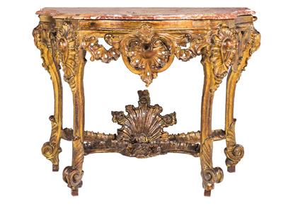 Italienische Rokokokonsole, - Antiques and Paintings