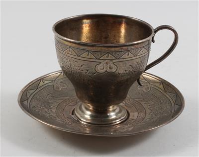 Moskauer Tasse mit Untertasse, - Antiquariato e Dipinti