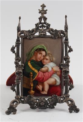 Porzellanbild, - Saisoneröffnungs-Auktion Antiquitäten & Bilder & Möbel und Design