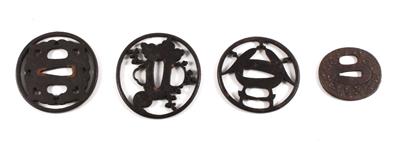 Vier tsuba (Schwertstichblätter) - Antiquariato e Dipinti