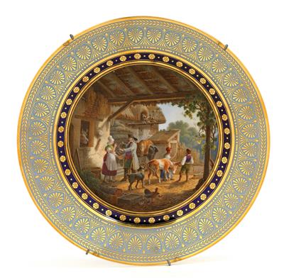 "Le Marchand de Veaux" Teller, - Antiquitäten & Möbel