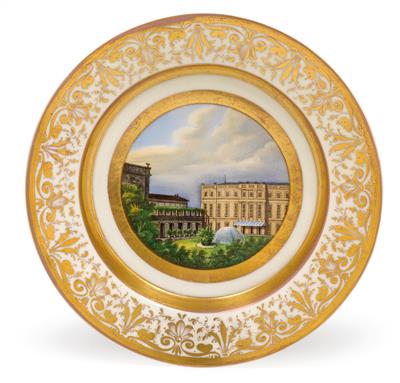 ‘The palace of Prince Albrecht in Berlin’ A plate with vedute, - Starožitnosti (Nábytek, Sochařská díla, Sklo, Porcelán)