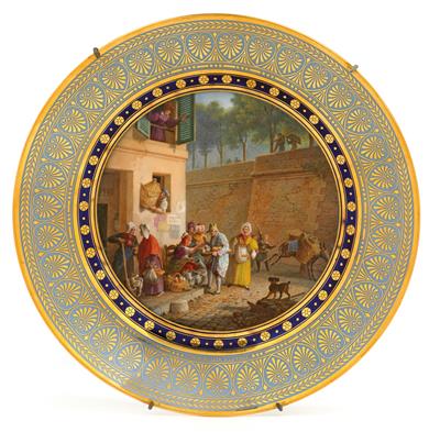 ‘Vente de Lait, à la Ville’ plate, - Starožitnosti (Nábytek, Sochařská díla, Sklo, Porcelán)