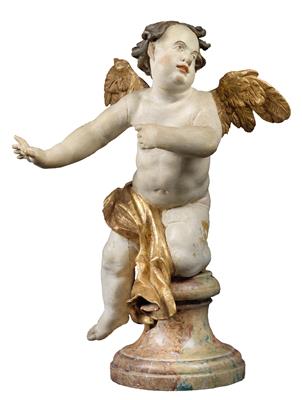 Baroque angel, ascribed to Paul Mödlhamer (ca. 1680 - 1743), - Works of Art (Furniture, Sculptures, Glass, Porcelain)