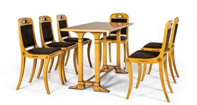 Biedermeier seating group, - Works of Art (Furniture, Sculptures, Glass, Porcelain)