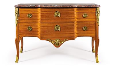 Elegant French salon chest of drawers, - Works of Art (Furniture, Sculptures, Glass, Porcelain)