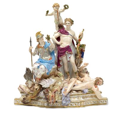 A large group ‘Apollo and Python’ for Tsarina Catherine II, - Works of Art (Furniture, Sculptures, Glass, Porcelain)