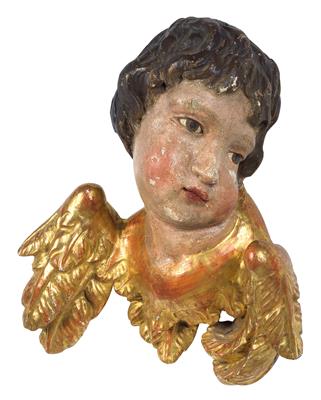 Large baroque angel’s head, - Starožitnosti (Nábytek, Sochařská díla, Sklo, Porcelán)