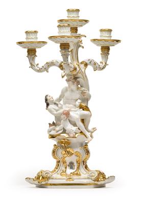 A large table lamp with coat-of-arms of the aristocratic Flemish Kerchove family, - Works of Art (Furniture, Sculptures, Glass, Porcelain)