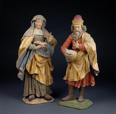 Saint Elisabeth and Saint Zacharias, - Oggetti d'arte (mobili, sculture, vetri e porcellane)