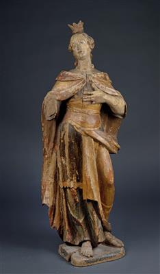 Saint Catherine or Barbara, - Starožitnosti (Nábytek, Sochařská díla, Sklo, Porcelán)