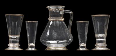 Items from a Lobmeyr drinking service, - Oggetti d'arte (mobili, sculture, vetri e porcellane)