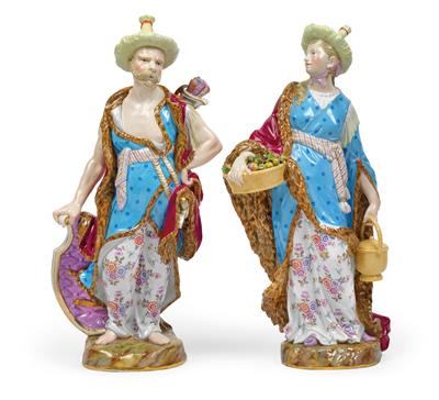 Two figures from Malabar, - Oggetti d'arte (mobili, sculture, vetri e porcellane)