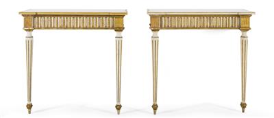 A pair of dainty Neo-Classical console tables, - Oggetti d'arte (mobili, sculture, vetri e porcellane)