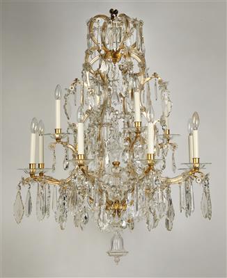 A Zahn chandelier in crown-shape, - Oggetti d'arte (mobili, sculture, vetri e porcellane)