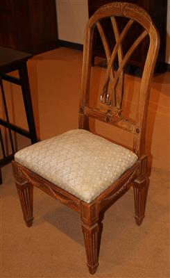 1 Paar prov. josef. Sessel um 1770/80, - Saisonabschluß-Auktion Bilder, Möbel und Antiquitäten