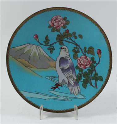 Cloisonné Teller, - Saisonabschluß-Auktion Bilder, Möbel und Antiquitäten