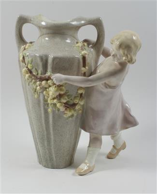 Petri, Mächen mit Vase, - Starožitnosti, Obrazy