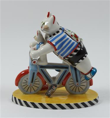 Rosemarie Benedikt, Kater Benedikt auf Fahrrad, - Antiques and Paintings