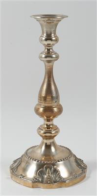 Wiener Silber Kerzenleuchter, - Saisonabschluß-Auktion Bilder, Möbel und Antiquitäten