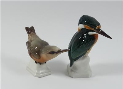 2 Vögel, - Saisoneröffnungs-Auktion Antiquitäten & Bilder