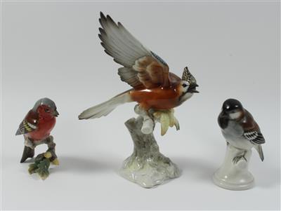 3 Vögel, - Saisoneröffnungs-Auktion Antiquitäten & Bilder