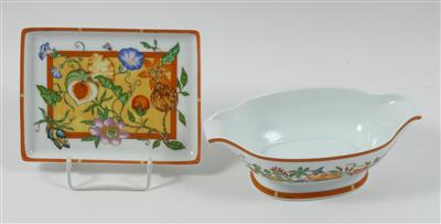 6 Sushiteller, 1 Sauciere, - Antiques and Paintings