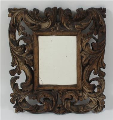 Kleiner geschnitzter Spiegelrahmen, - Saisoneröffnungs-Auktion Antiquitäten & Bilder