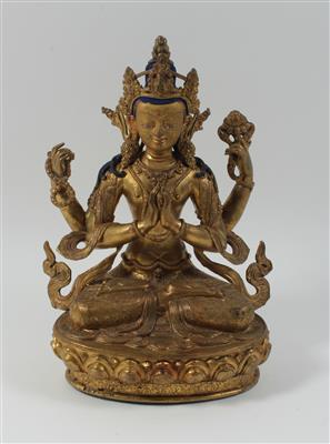 Sadaksharilokeshvara, Tibet, 1. Hälfte 20. Jh. - Antiquariato e Dipinti