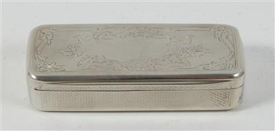 Wiener Silber Deckeldose mit Innenvergoldung von 1861, - Saisoneröffnungs-Auktion Antiquitäten & Bilder