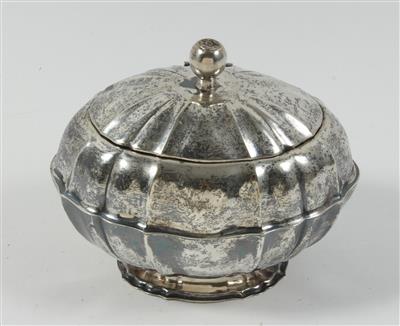 Wiener Silber Zuckerdose mit Innenvergoldung, - Saisoneröffnungs-Auktion Antiquitäten & Bilder