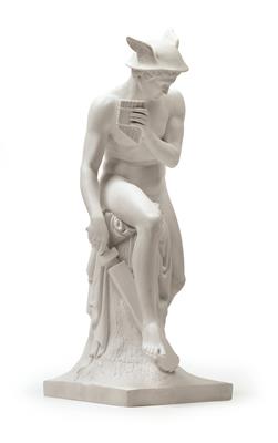 A figure of "Hermes" with syrinx and sword, - Works of Art (Furniture, Sculptures, Glass, Porcelain)