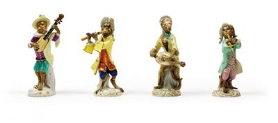 The Monkey Orchestra of Count Brühl, - Oggetti d'arte (mobili, sculture, vetri, porcellane)